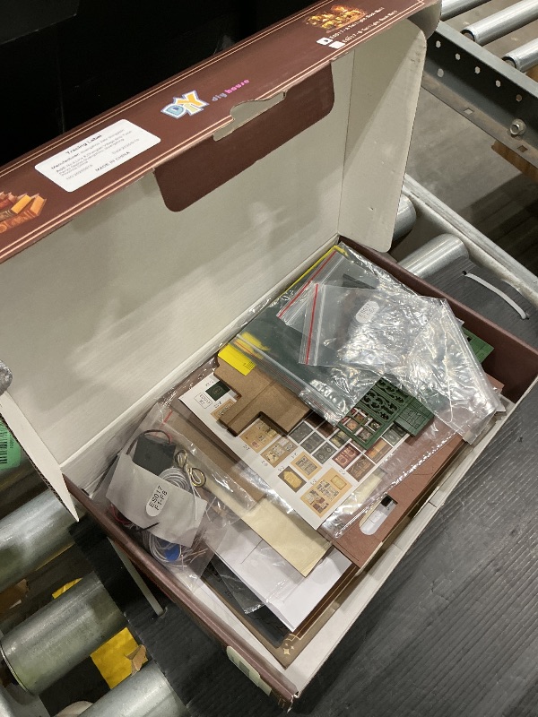 Photo 1 of **MISSING PIECES UNKNOWN**Plustopoy DIY Miniature House Kit for Adults, Mini Wooden Dollhouse Kit, Book Shop Tiny House Diorama Building Kits with Light, 3D Wooden Puzzles Bookend Shelf Insert Decor, Creative Craft