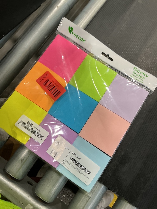 Photo 1 of (18 Pads) Sticky Notes 3x3 inch, Self-Stick Pads Bright Colors Sticky Note, Recyclable, Easy to Post for Home, Office, Notebook