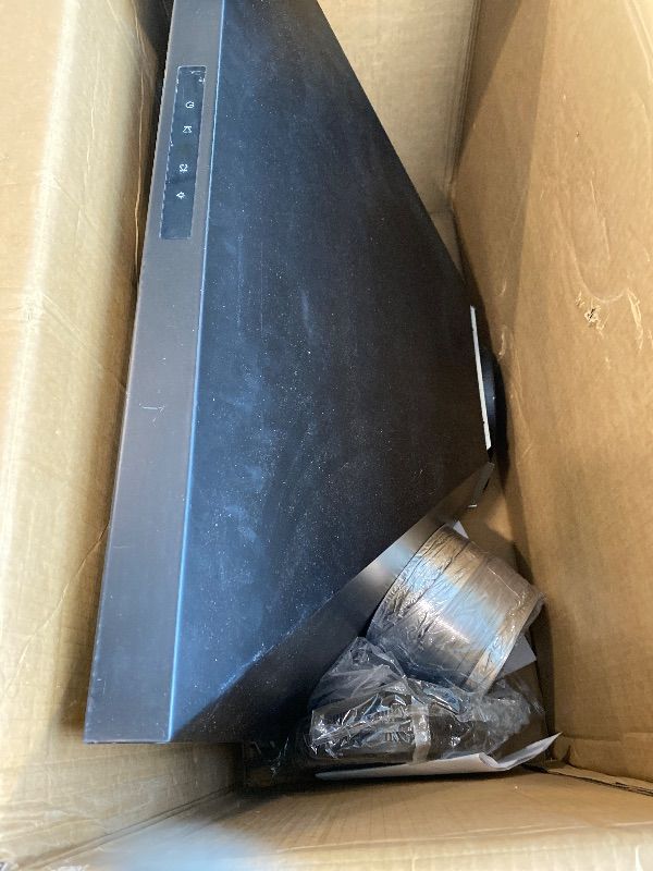 Photo 1 of ***MISSING PIECE*** FIREGAS Black Range Hood 30 inch, Convertible Wall Mount Range Hood with Brushless Motor, 450 CFM, 9 Speed Fan, Soft Touch Controls, Permanent Filters, LED Lights, Charcoal Filter included