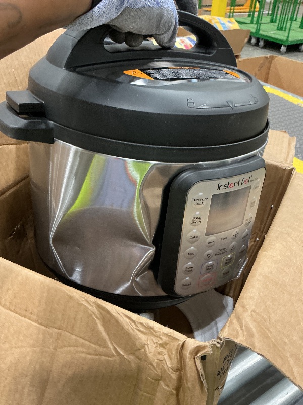 Photo 1 of **MAJOR DAMAGE/DENTED**
Instant Pot Duo Plus 9-in-1 Multicooker, Pressure Cooker, Slow Cook, Rice Maker, Steamer, Sauté, Yogurt, Warmer & Sterilizer, Includes App With Over 800 Recipes, Stainless Steel, 6 Quarts