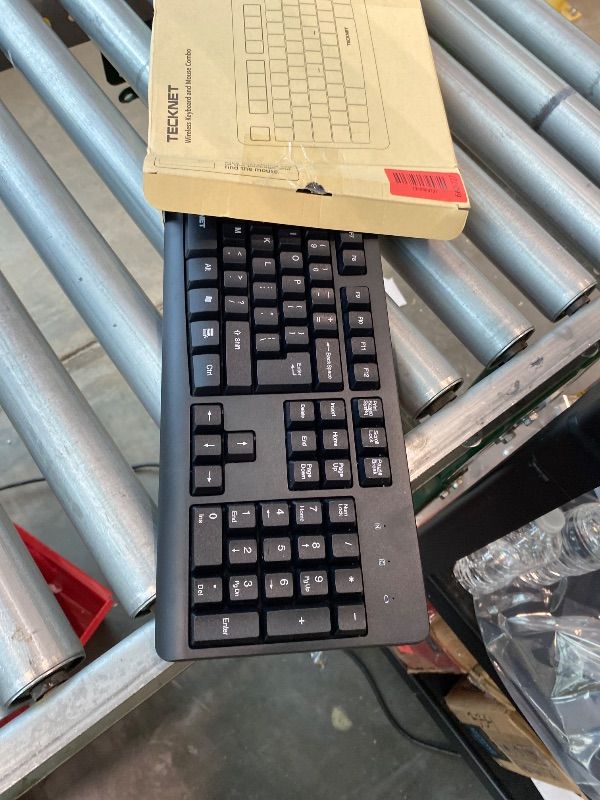 Photo 3 of **MISSING CONNECTOR**TECKNET Wireless Keyboard and Mouse Combo, Full Size Silent Ergonomic Keyboard and Mouse, Long Battery Life, Optical Mouse, Spill-Resistant, 2.4G Lag-Free Cordless Mice Keyboard for PC,Laptop,Computer