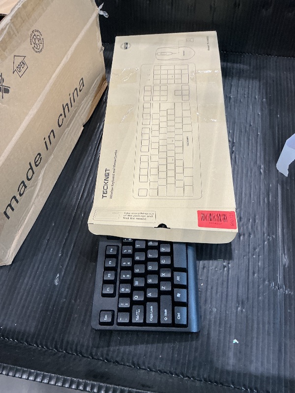 Photo 1 of **MISSING CONNECTOR**TECKNET Wireless Keyboard and Mouse Combo, Full Size Silent Ergonomic Keyboard and Mouse, Long Battery Life, Optical Mouse, Spill-Resistant, 2.4G Lag-Free Cordless Mice Keyboard for PC,Laptop,Computer