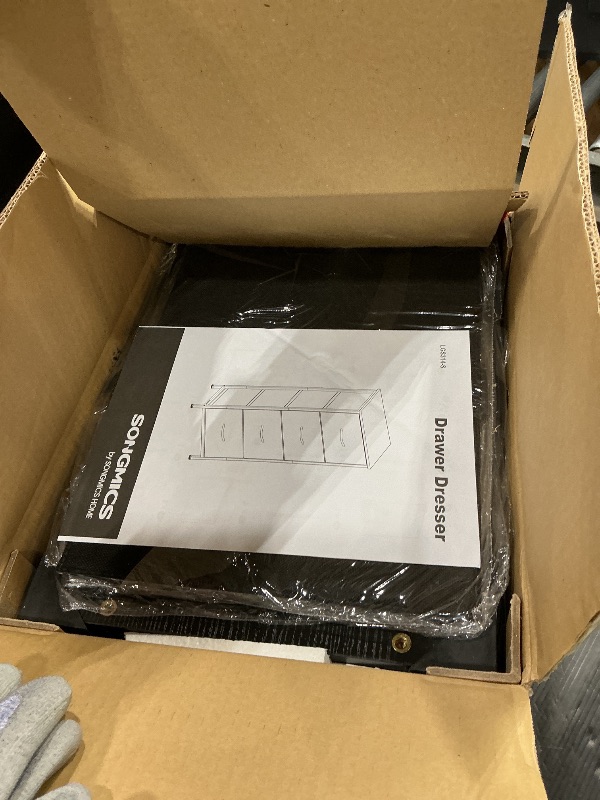 Photo 1 of *USED*
AODK Dresser for Bedroom with 4 Storage Drawers, Small Dressers Chest of Drawers Fabric Dresser with Sturdy Steel Frame, Black