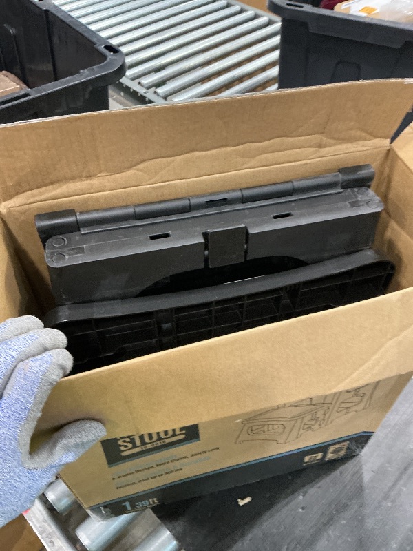 Photo 2 of STOODER Folding 2-Step Stool - Upgraded Stable A-Frame, Safety Lock, Anti-Slip Rubber Feet, 300lb Capacity, No Assembly - 8" 17" Step Stools for Kitchen, Bathroom, Bed, RV, Home, Office (Black)