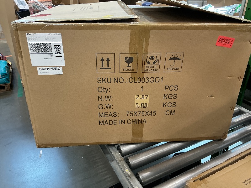 Photo 1 of **UNKNOWN MISSING PIECES**Winslow Chandelier 
1-Tier 
8-Light 
Clear Seeded Glass 
Size:20" W x 14.75" H x 44.5" L