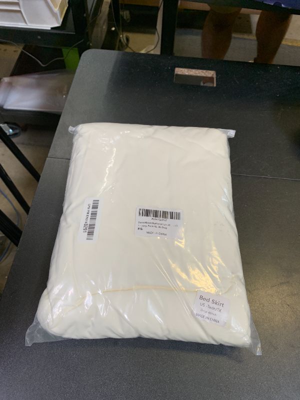 Photo 1 of Dorm Room Bed Skirt Twin XL - College Dorm Bed Skirt - Extra Long Dorm Room Bed Skirt 46 Inch Tailored Drop - 100% Microfiber Dorm Room Bedskirts - College Dorm Bed Skirt - Ivory, Twin-XL /46 Drop
