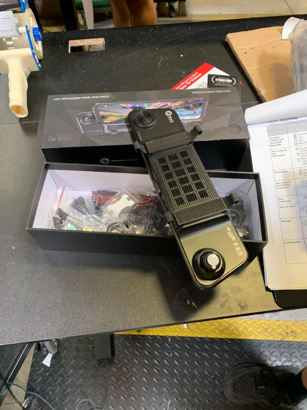 Photo 1 of OMBAR 4K+2.5K Rear View Mirror Camera with ADAS BSD and LCA, 12" Smart Mirror Dash Cam with 5.8GHz WiFi, Rearview Mirror Camera with GPS G-Sensor, Parking Monitor, Loop Recording, 64GB Card Includes