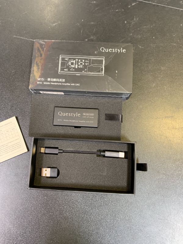 Photo 1 of Questyle M15i Headphone Amplifier [MFi Certified] Portable USB C DAC Amps with 4.4mm and 3.5mm Dual Outputs Supports PCM 768kHz/DSD512 High Resolution Lossless for Smartphones/PC/Laptops