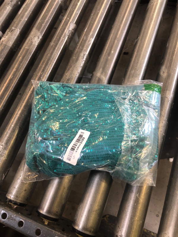 Photo 1 of GRACE KARIN Women Full Sequin Tops V-Neck Glitter Party Shirt 3/4 Sleeve Sparkle Blouses Aqua Green L