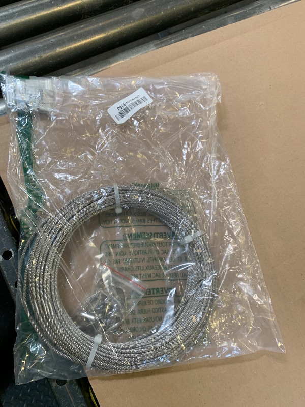 Photo 1 of SIDAZON 1/8 inch Wire Cable,100ft Wire Rope Metal Cable with Loop Sleeve and Steel Thimble, 7x7 Marine Stainless Steel Strand Core Perfect for Deck Railing System, Outdoor Hanging kit, Garden Fence