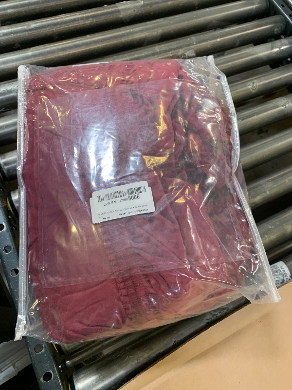 Photo 1 of H.VERSAILTEX Real Velvet Plush 3 Piece Stretch Sofa Covers Couch Covers for 2 Cushion Couch Loveseat Covers Width Up to 72 Inch Feature Thick Soft Stay in Place (Medium Sofa, Burgundy)