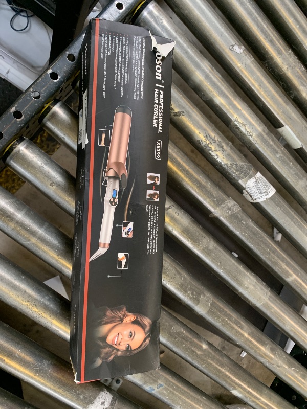Photo 1 of Hoson 2 Inch Curling Iron Large Barrel, Long Barrel Curling Wand Dual Voltage, Ceramic Tourmaline Coating with LCD Display, Glove Include
