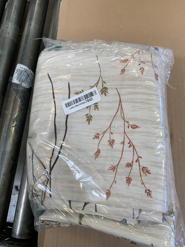 Photo 1 of homebox Cotton Duvet Cover Set - 100% Egyptian Cotton Cream Branch Print Bedding Set - 1200 Thread Count Breathable and Textured Duvet Cover Set for All Seasons(King, 90x104'')