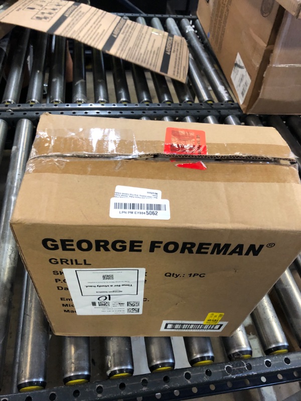 Photo 1 of George Foreman 4-Serving Removable Plate Electric Grill and Panini Press, George Tough Non-Stick Coating, Drip Tray Catches Grease, Black