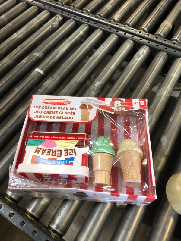 Photo 1 of Melissa & Doug Scoop and Stack Ice Cream Playset, Magnetic Wooden Toys & Pretend Play Kitchen Accessories, Preschool Learning Toys for Girls & Boys 3+ - FSC Certified