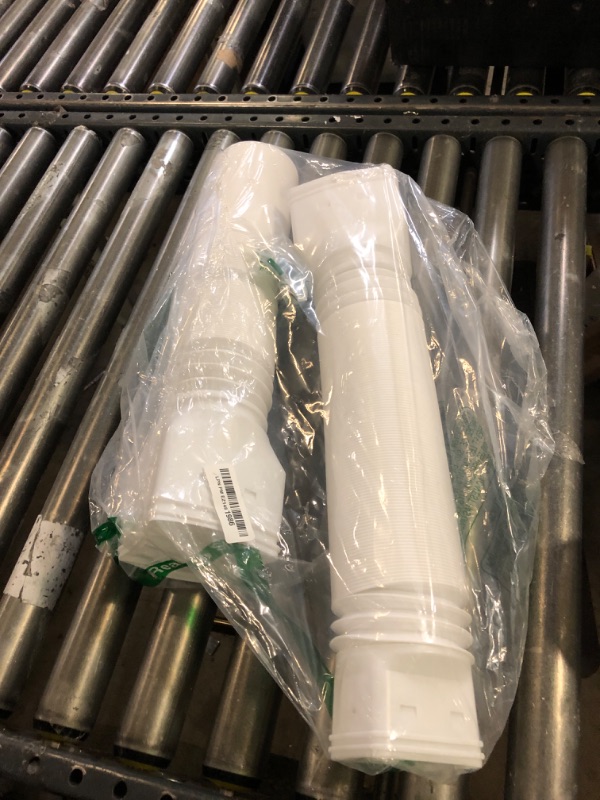 Photo 1 of plusgutter White-2pack Rain Gutter Downspout Extensions Flexible, Drain Downspout Extender,Down Spout Drain Extender, Gutter Connector Rainwater Drainage,Extendable from 21 to 68 Inches