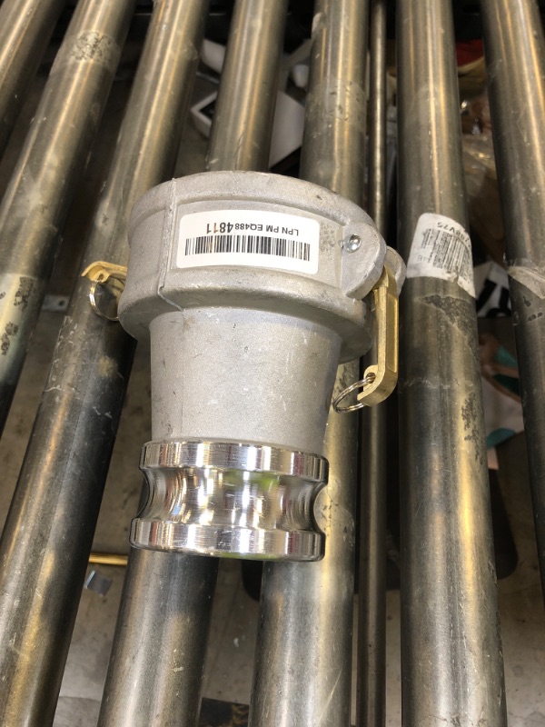 Photo 1 of Camlock Fitting Type DA, 4" Female Camlock x 3" Male Camlock, Reducer Adapter, Cam Groove Hose Fitting (Silver, 4" Female Camlock x 3" Male Camlock)