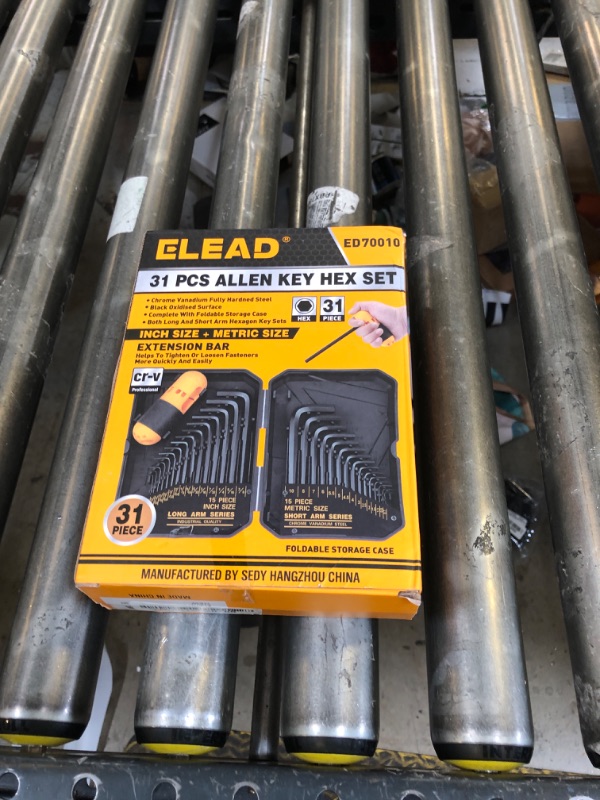 Photo 1 of 31-Piece Hex Key Set - Allen Wrench Set, SAE and Metric Allen Keys MM(0.7mm-10mm) SAE(0.028"-3/8) Heat-Treated, Torque Handle, High Leverage, Long & Short Keys, Easy Organization
