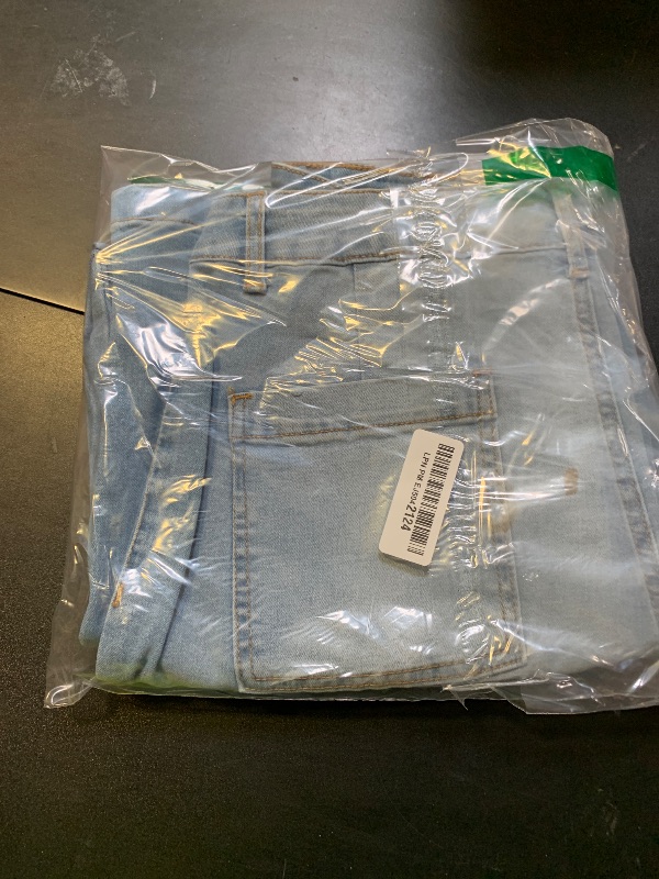 Photo 1 of Sidefeel Jeans for Women Trendy High Waisted Stretchy Wide Leg Jeans Loose Straight Leg Zimbaplatinum Denim Pants Iceland Blue Size 10