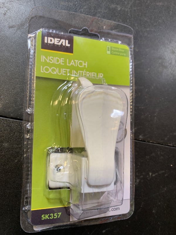 Photo 1 of Ideal Security Inside Latch for Storm and Screen Doors, White