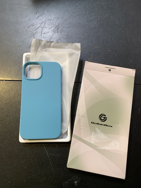 Photo 1 of GolbinBox Magnetic for iPhone 15 Case, Compatible with MagSafe, [Soft Anti-Scratch Microfiber Lining], Slim Liquid Silicone Shockproof Protective Phone Case for iPhone 15 6.1 inch, Lake Blue