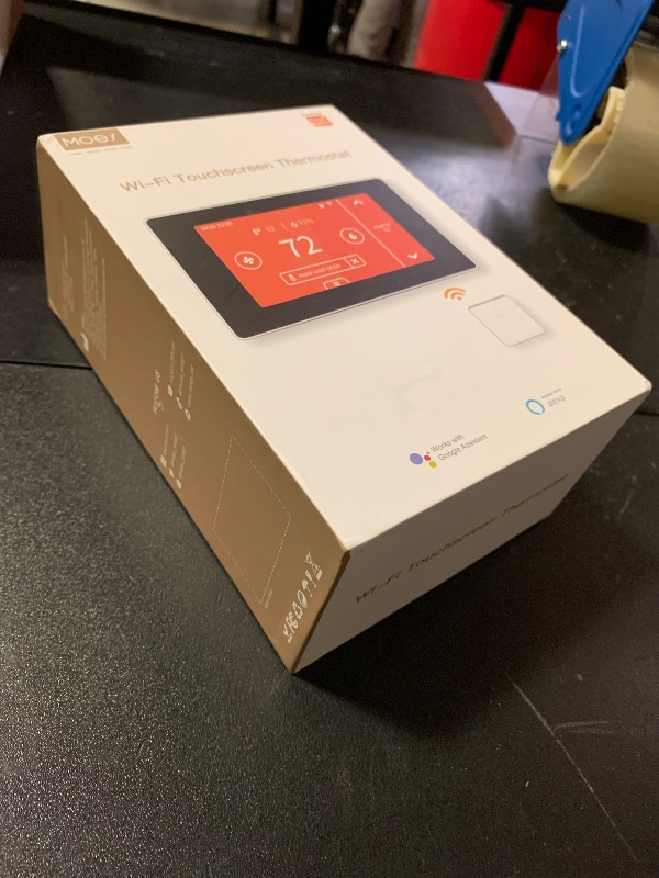 Photo 1 of MoesGo Programmable WiFi Smart Thermostat for Home, No C-Wire Required by C-Wire Adapter, with Zone Remote Sensor, Remote Control Tuya/Smart Life, Compatible with Alexa and Google Assistant, 24VAC