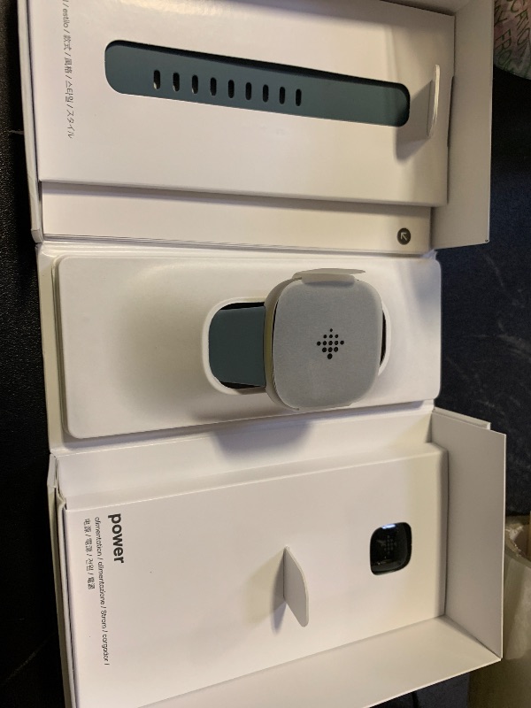 Photo 1 of Fitbit Versa 4 Fitness Smartwatch with Daily Readiness, GPS, 24/7 Heart Rate, 40+ Exercise Modes, Sleep Tracking and more, Waterfall Blue/Platinum, One Size (S & L Bands Included)