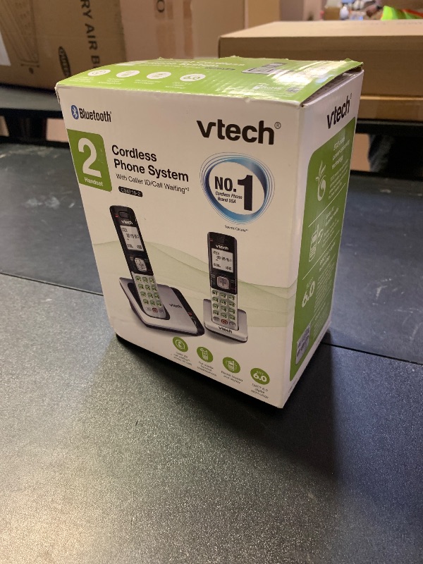 Photo 1 of VTech CS6719-2 2-Handset Cordless Phone with Caller ID/Call Waiting, Handset Intercom & Backlit Display/Keypad, Silver