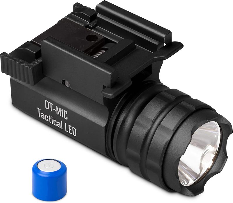 Photo 1 of DefendTek Tactical Gun Flashlights - Compact, Rail-Mounted LED Light for Shotgun, Pistol, Rifle and Handgun - Weapon and Gun Accessories - DT-M2