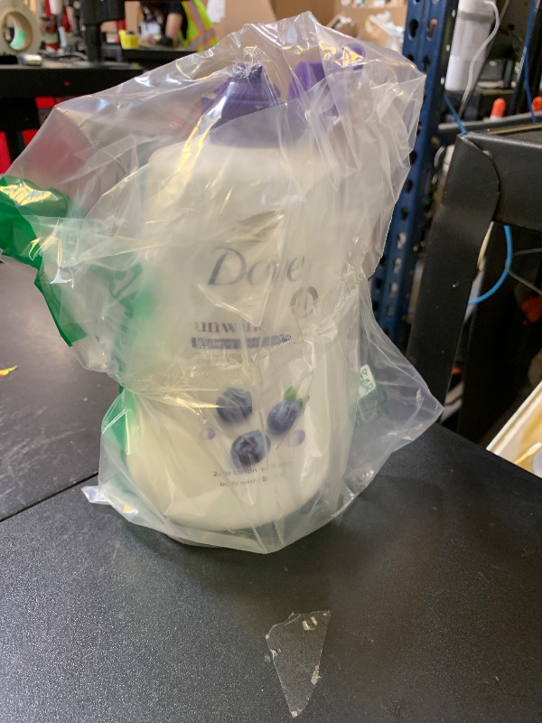 Photo 1 of Dove Body Wash Unwind Blueberry & Moon Milk For 24hr Lotion-Soft Skin Moisturizing Skin Cleanser with No Sulfates No Parabens 30.6 oz