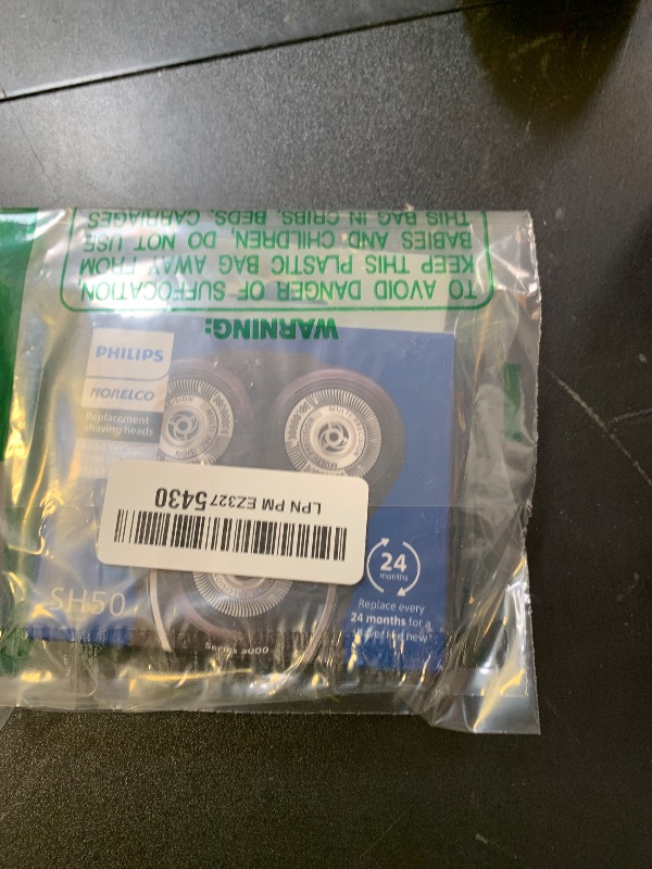 Photo 1 of Philips Norelco SH50/52 Shaving Heads, Compatible with Philips Shavers Series 5000 and 6000, Powerful Performance, Self-Sharpening, 3 Pieces, Model SH50/52 Replaces Model HQ9/50, HQ56/50 and RQ11/50