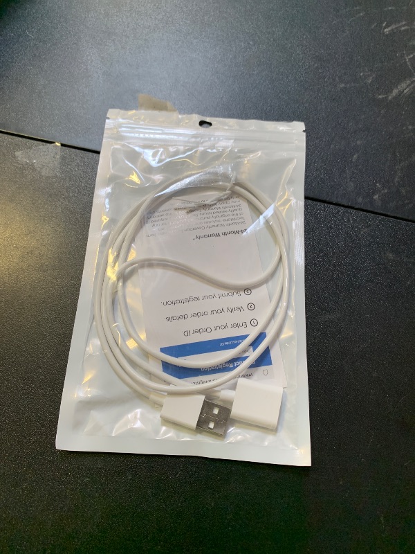 Photo 1 of TechMatte Charging Adapter Electronic Cable Compatible with Apple Pencil 1st Generation, Male to Female Flexible Connector, Laptop (White-3 Feet)