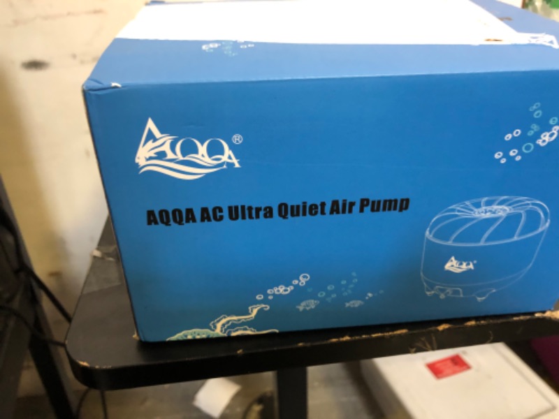 Photo 1 of AQQA Fish Tank Air Pump,8W/12W Powerful Adjustable Aquarium Air Pumps,Ultra-Silent Oxygen Bubble Pump,for Freshwater and Saltwater,with 2 Air Stone,Air Hose,2 Check Valves (8W)