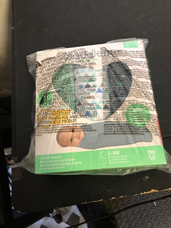 Photo 1 of SwaddleMe by Ingenuity Original Swaddle, 100% Cotton, Improves Sleep & Calms Startle Reflex, 3-6 Months, 14-18 lbs, 1.0 TOG, 3-Pack, Baby Swaddle Blanket - Mountaineer