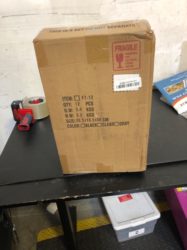 Photo 1 of 12 Pack Middle Organizers and Storage, Pantry Organization and Storage Bins, Cabinet Organizer, Clear Plastic Storage Containers with Handle?Acrylic Storage Bins for Cabinet, Fridge