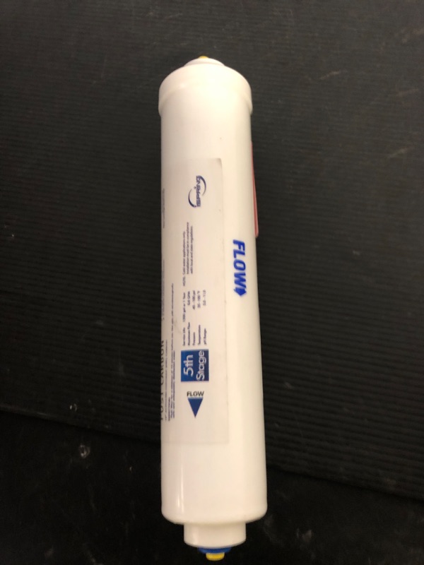Photo 1 of iSpring FT15US Premium Inline Activated Post Carbon Replacement Water Filter Cartridge with Quick Connect for Under Sink Reverse Osmosis RO System, Made in USA, 1 Count (Pack of 1)