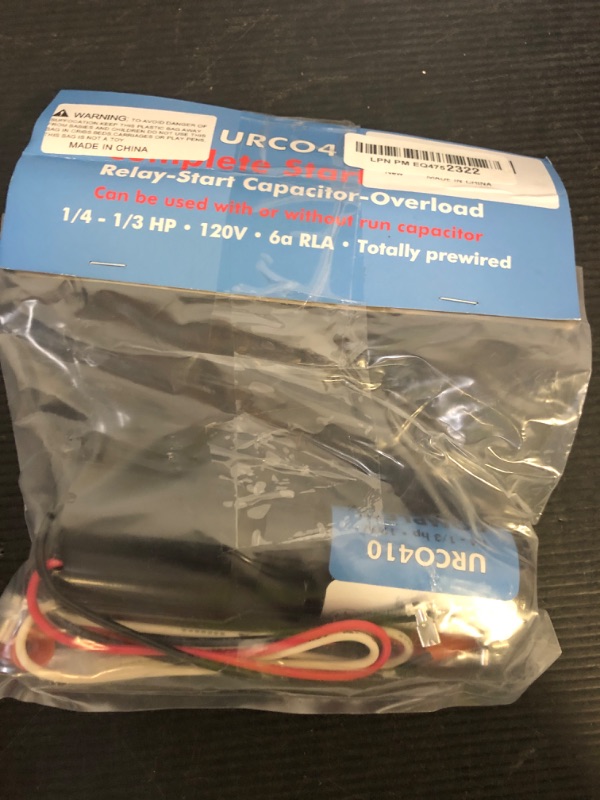 Photo 1 of Upgrades URCO410 3 in 1 Hard Start Kit for Refrigerators & Freezers by AMI PARTS -1/4 to 3 in 1 Start Relay - Compressor Hard Start Capacitor 115VAC