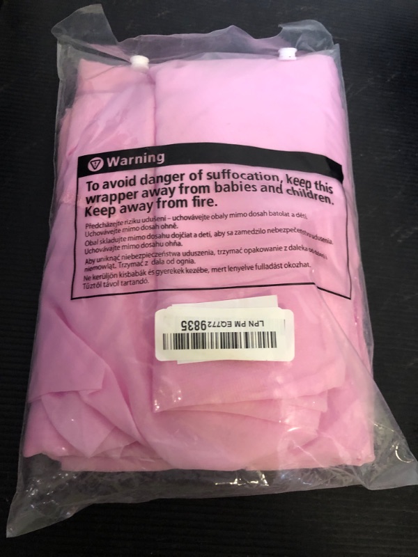 Photo 1 of PARTISKY 10x7ft Pink Chiffon Backdrop Curtains, Wrinkle-Free Sheer Fabric Photo Drapes for Wedding Ceremony Arch Birthday Baby Shower Photography Stage Decor 5x7ft, 2 Panel
