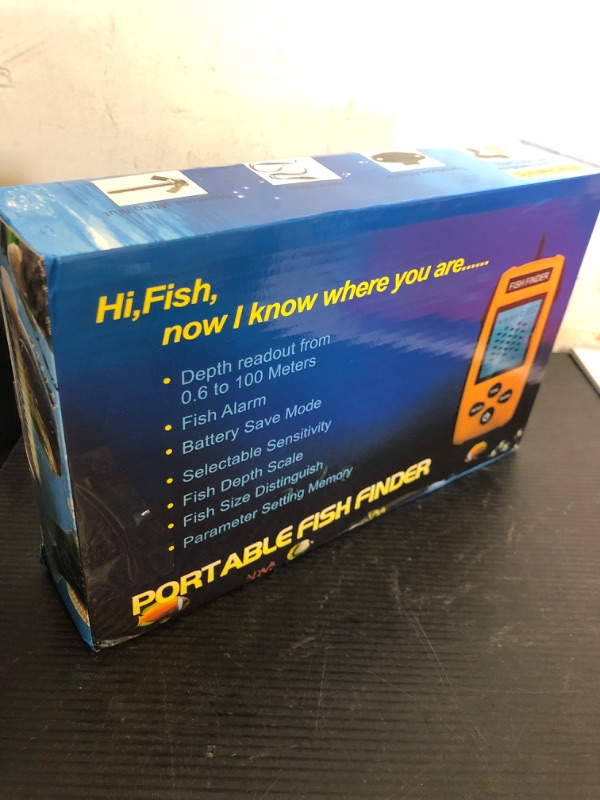 Photo 1 of Yoocylii Handheld Fish Finder Portable Fishing Kayak Fishfinder Fish Depth Finder Fishing Gear with Sonar Transducer and LCD Display