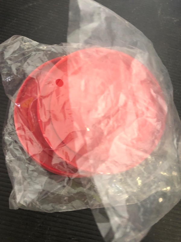 Photo 1 of Replacement Lids for Pyrex 2-Cup Glass Food Storage Container Bowls, 5-Inch Plastic Round Lids Covers fits Pyrex 7200-PC, Airtight & Leakproof (2-Pack, Red)