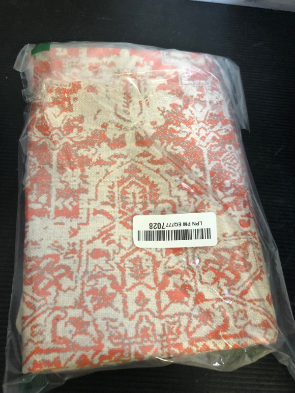 Photo 1 of BETGINY Fall Boho Pillow Covers 18x18, Orange and Cream Ethnic Design Outdoor Decorative Throw Pillows for Couch, Carpet Pattern Decor Cushion Cover 2 Pcs Farmhouse Linen Pillowcase for Bed Car Safa
