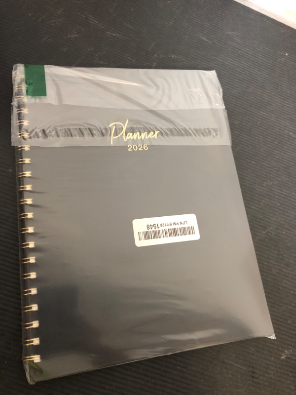 Photo 1 of EMSHOI 2026 Appointment Book, A4 15-Minute Hourly Planner, JAN 2026 - DEC 2026, Daily Weekly Monthly, 100GSM Thick Paper, PVC Cover, Colorful Tabs - for Work, School, Salon Scheduling, Black
