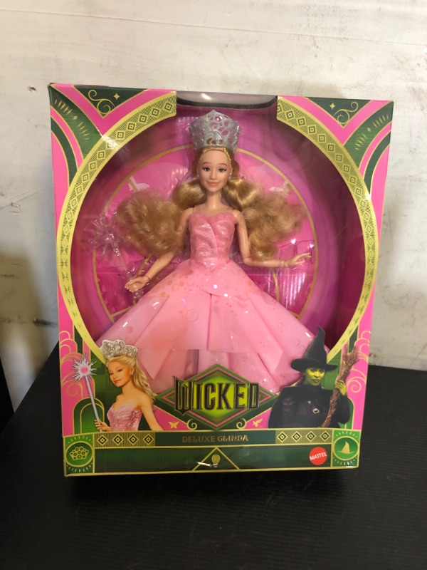 Photo 1 of Mattel Universal Wicked Deluxe Glinda Fashion Doll & Accessories Including Crown & Scepter, Movie-Inspired Look with Posability