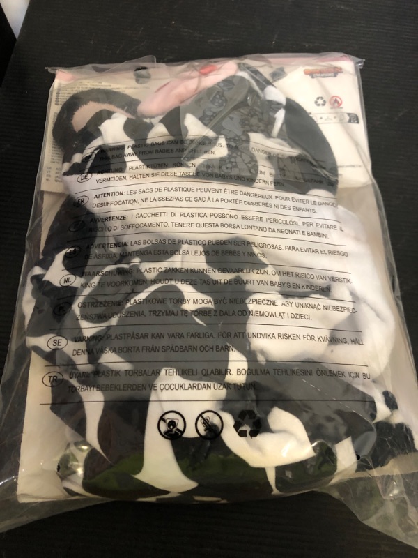 Photo 1 of Spooktacular Creations Pet Dog Milk Cow Costume with 3D Cow Hood for Halloween Dress-up Party, Pet Carnival (Large)