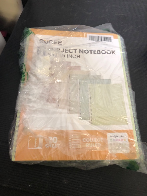 Photo 1 of SUNEE Spiral Notebooks, 6 Pack, 1-Subject, College Ruled Paper, 8" x 10-1/2", 70 Sheets per Notebook, Assorted Aesthetic Colors Spiral Notebooks for School