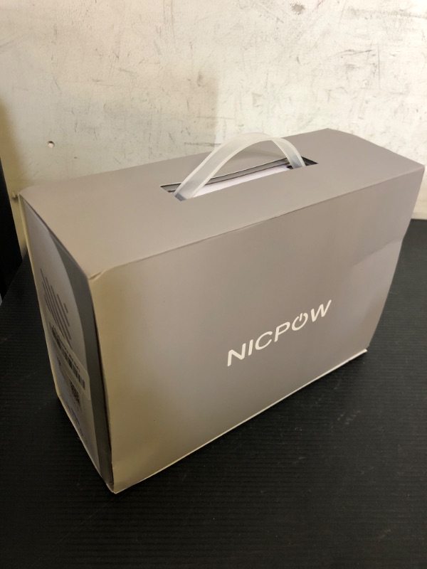 Photo 1 of Mini Projector, NICPOW Portable Outdoor Movie Projector with Tripod, 1080P and 200" Supported Small Projector Compatible with TV Stick, Phone, PS5, HDMI, USB for Home, Bedroom, Gaming, Outdoor Use
