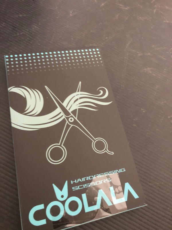 Photo 1 of COOLALA Stainless Steel Hair Cutting Scissors Thinning Shears 6.5 Inch Professional Salon Barber Haircut Scissors Family Use for Man Woman Adults Kids