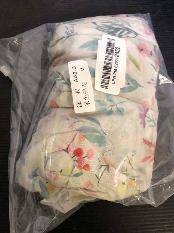 Photo 1 of Women's One Piece Swimsuit with Cover Up Modest Bathing Suits with Cover Up Set Sarong Wrap Swim Suits for Women Slimming Swimwear Retro Floral Two Piece Swimsuits Beige Flower Medium