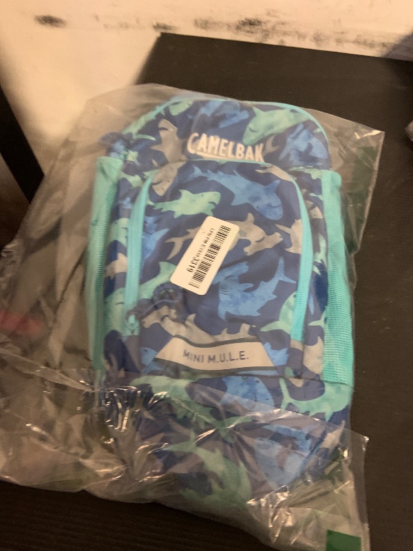 Photo 1 of CamelBak Mini M.U.L.E. Kids Hydration Backpack for Hiking and Biking - 50oz, Sharks