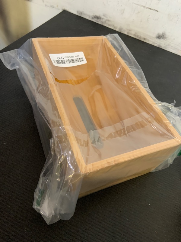 Photo 1 of Tissue Box Cover, Rectangular Tissue Box Holder, Bamboo Facial Paper Holder for Bathroom, Bedroom, Dinner Table, Office (1 Pack, 9.8 x 5.5 x 3.7 inch)